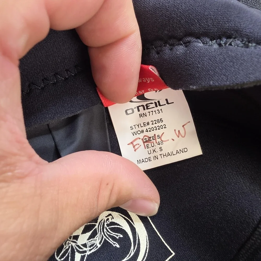 O'Neill Wetsuit Mens S Black Hammer 3/2 Chest Zip‎ Lined Neoprene Surfing